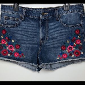 GAP BF Shorts High-Rise Embroidered Festival Boho
